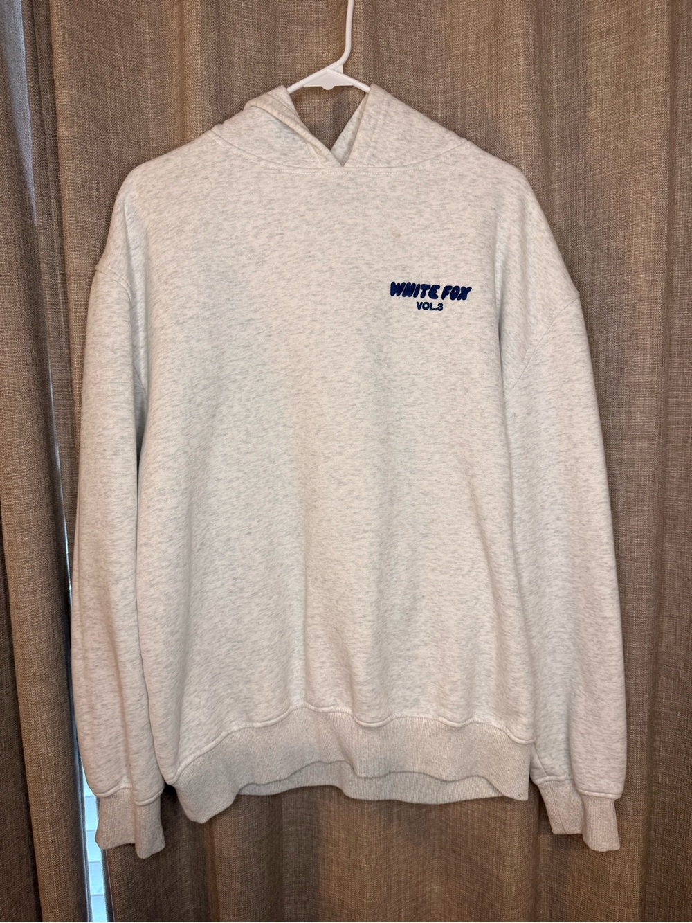 White Fox Boutique Vol. 3 Oversized Hoodie Heather Grey Blue S/M - Picture 4 of 7